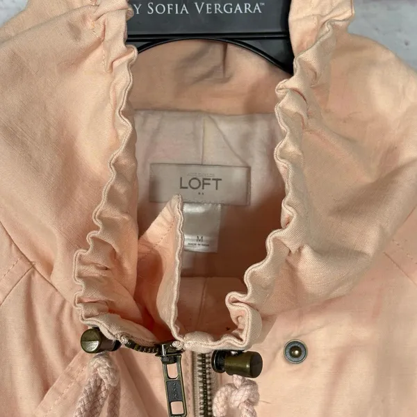 LOFT Women's Medium Peach Lightweight Utility Jacket - Image 5