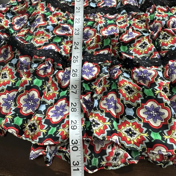 ALICE & OLIVIA Arnette Dress S Palace Tiles Drop Waist Tiered cottagecore - Image 13