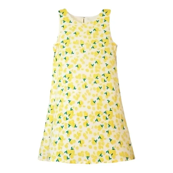 Pappagallo Shift Dress Womens XL Yellow‎ Lemon Print Sleeveless Summer Mini - Image 5