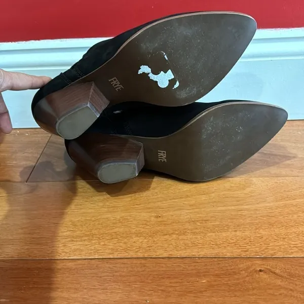 NWOT Frye Reina Cut Out Bootie in‎ black ankle small heel southwestern size 9.5 - Image 5