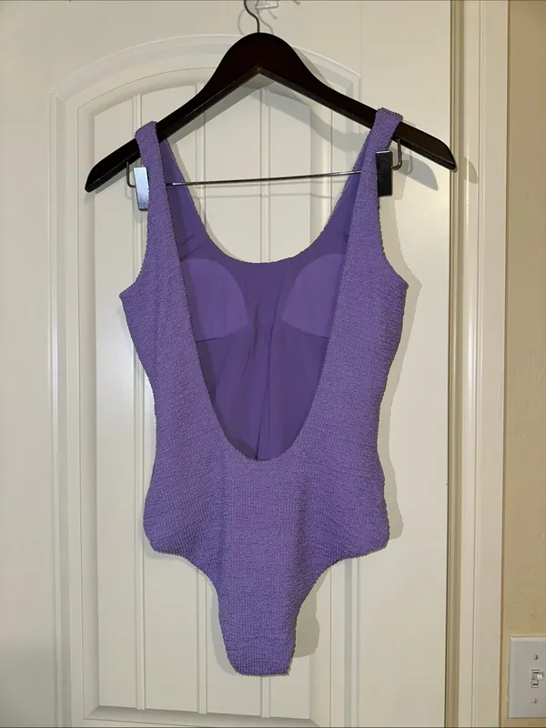 It's Now Cool The Backless One Piece Bloom Crimp Swimsuit S NWOT - Image 6