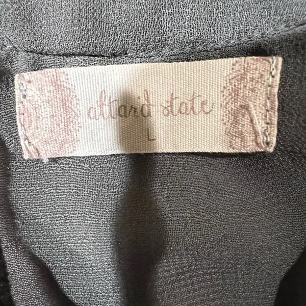 Anthropologie embroidered sheer gray minidress by Altr'd State Size Large - Image 5