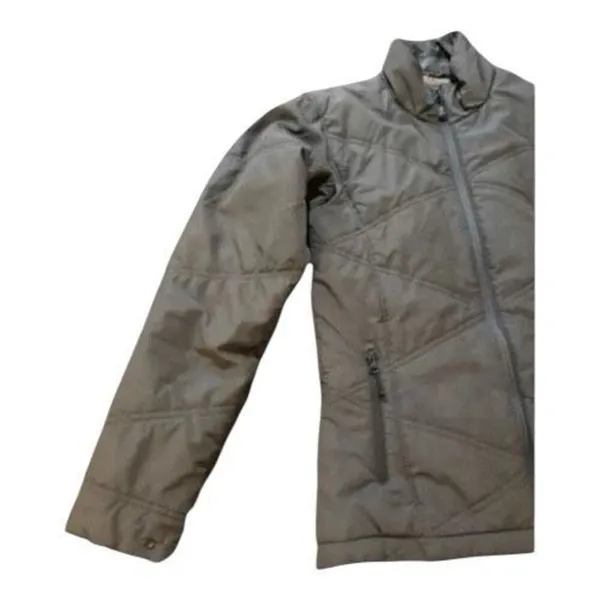 Merrell Grey Quilted Women Jacket Size XS Winter Puffer Zipper Drawstring Hem - Image 3