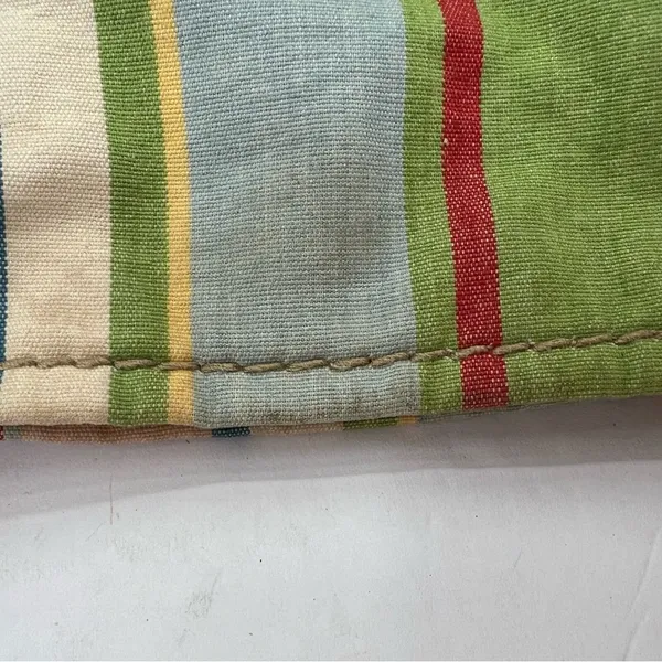 Fossil striped braided handle shoulder bag colorful magnetic closure casual - Image 13