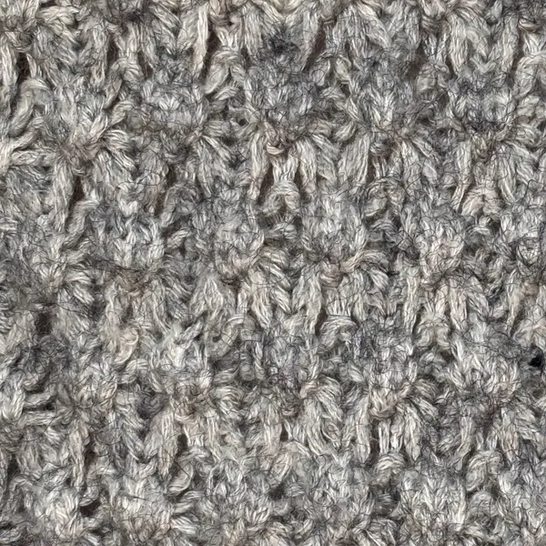 Gray Marled Chunky Open Knit Oversized Sweater Fisherman Cozy Cabin Crewneck - Image 9