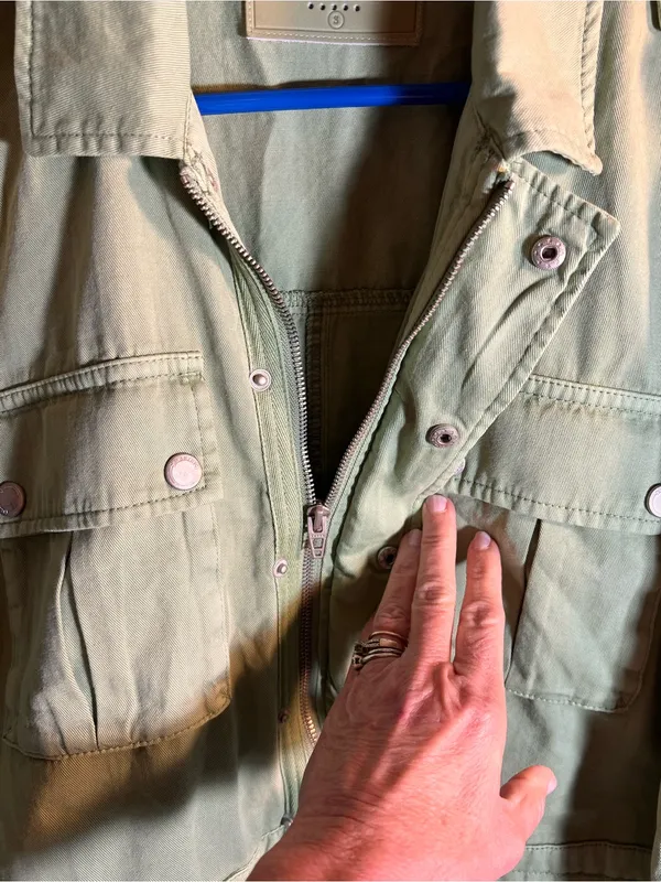 Blank NYC Sage Green Utility Jacket with Drawstring - Image 4