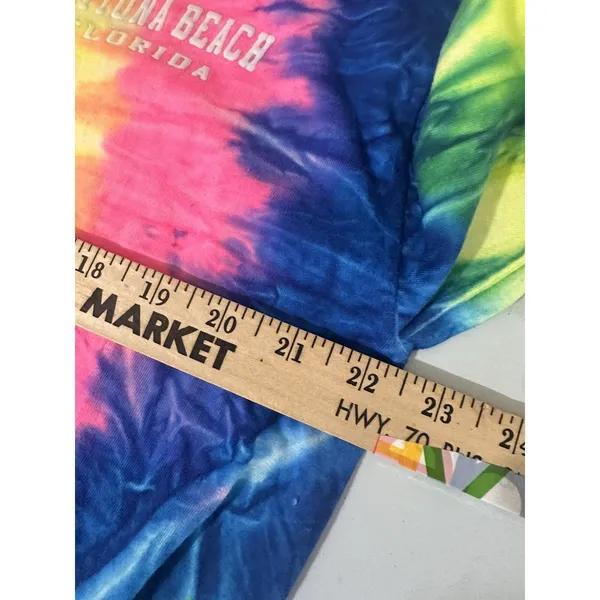 Vintage Tie Dye Daytona Beach Florida T-Shirt Large Long Sleeve Cotton 90s Retro - Image 5