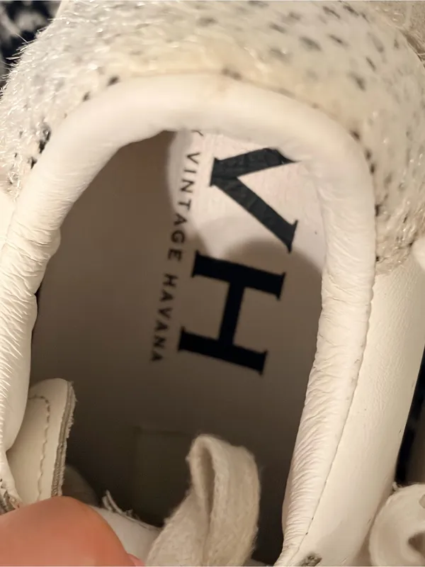Vintage Havana’s Women's White Sneakers with Black Star Accent - Image 3