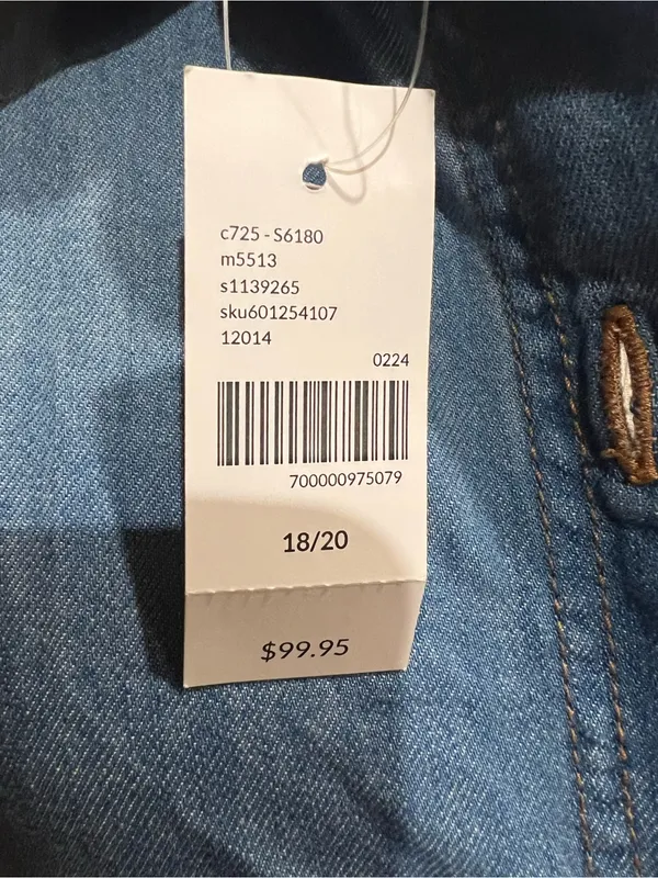 NWT Lane Bryant plus size denim dress, size 18/20 Western, rodeo, cowgirl - Image 8