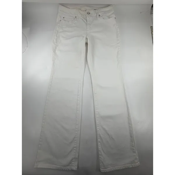 Lilly Pulitzer Babe Boot Cut Jeans Womens 12 White Stretch Denim Pants RN 88189 - Image 2