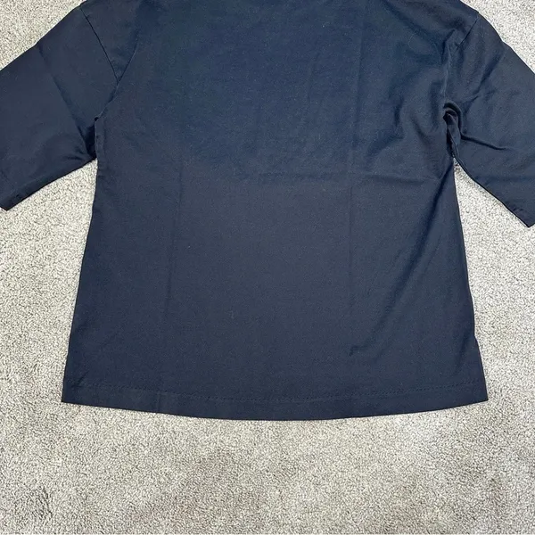 Nike Women’s Short Sleeve Cotton Shirt Top Crewneck in Black XS - Image 7
