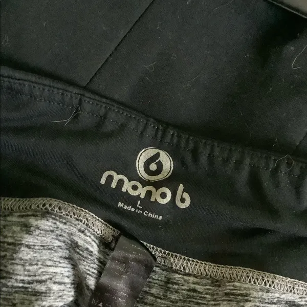 Mono B Womens Space Dye Athletic Workout Shorts Gray‎ Black Size L Side Pockets - Image 4