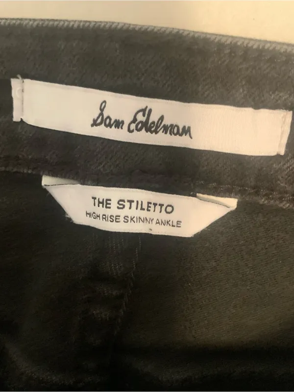 Sam Edelman High-Rise Black Women's Skinny Jeans Size 27 Stiletto - Image 4