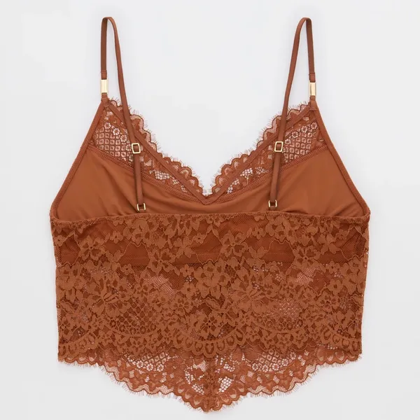 Aerie Brown Show Off Lace‎ Corset Bra Top - Image 5