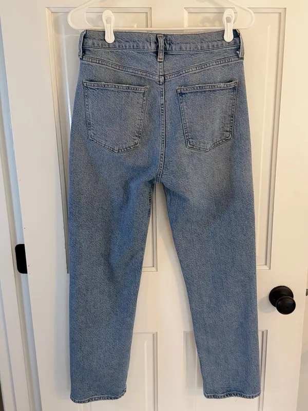 AGOLDE Women’s Size 28 Light Wash High Rise Straight Leg Jeans - Image 3