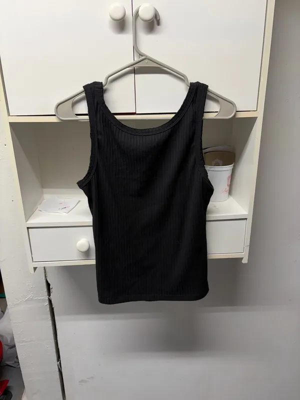 Intimately Free People Top Black Tank Ribbed - Image 2