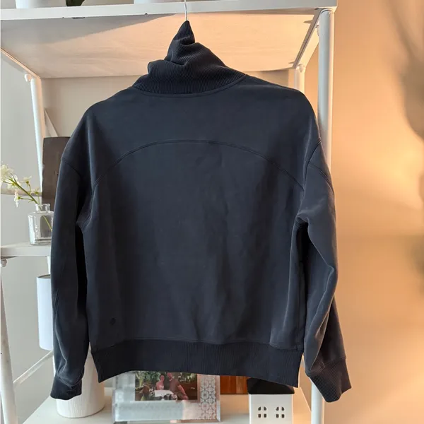 NWOT lululemon Softstreme turtleneck pullover, black, size 0. - Image 2