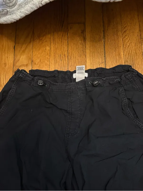 Garage black parachute pants - Image 3