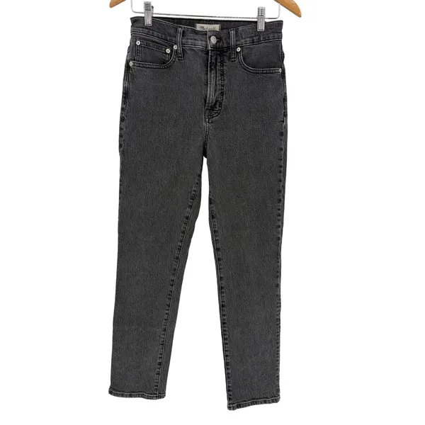 Madewell The Perfect‎ Vintage Jean Womens 25 Black High Rise Straight Leg Denim - Image 3