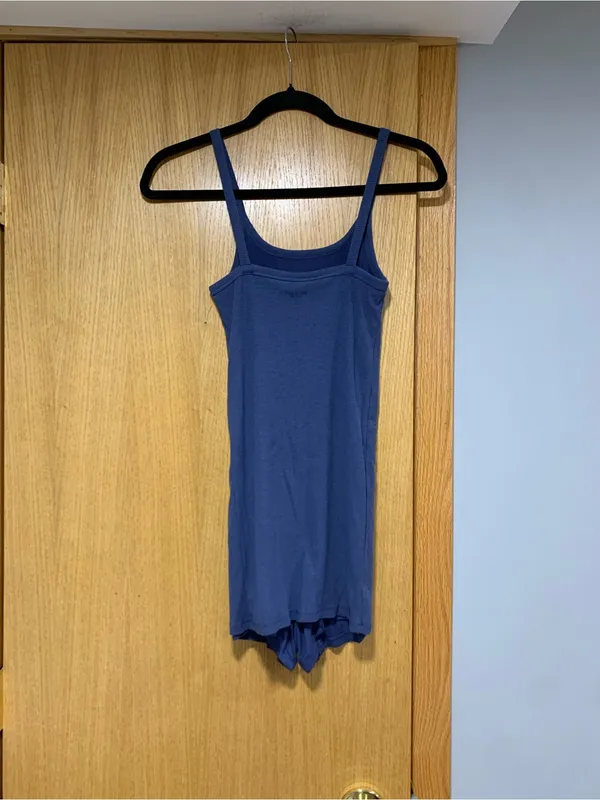 Florence Sunburst Rib Cami Dress in Blue - Size Small - Image 3