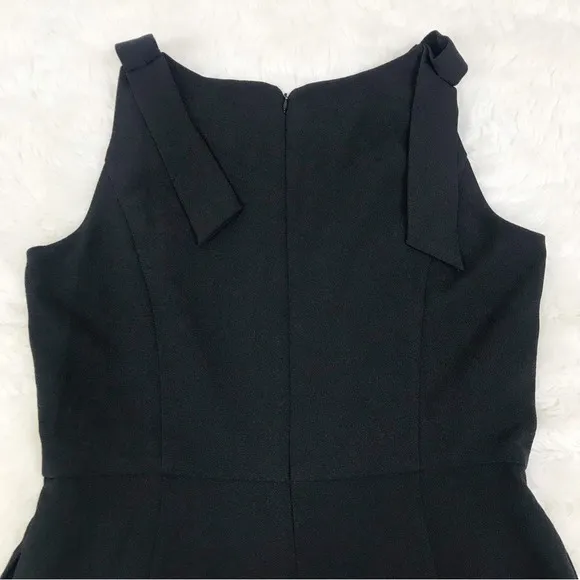 JULIA JORDAN Black Sleeveless Wide Leg Scoop‎ Neck Jumpsuit Bow Shoulder Size 6 - Image 9