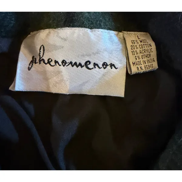 Phenomenon Jacket Womens Size L Blue Green Plaid Full Zip Chest‎ Pockets - Image 2