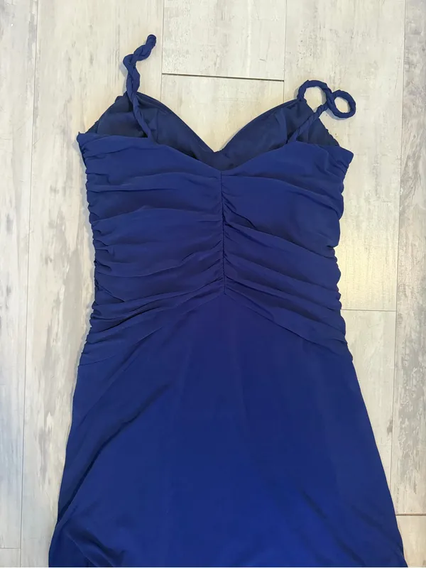 Laundry by Shelli Segal Royal Blue Twisted V-Neck Dress - Image 6