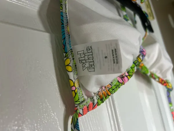 Target multi colored bikini top with tie around waste strap - Image 3