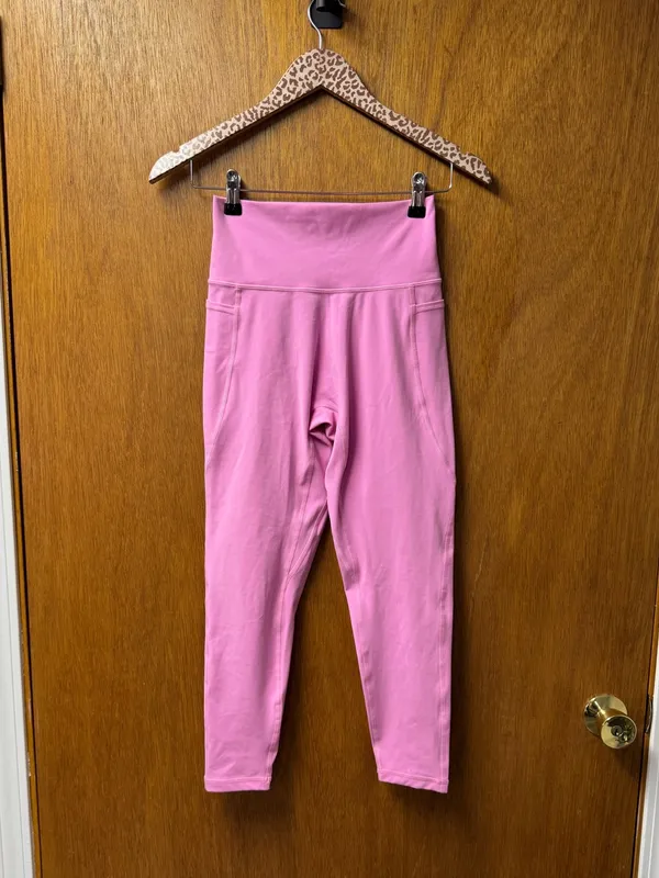 LSKD Fusion High Rise 7/8 Leggings Pockets Spark Pink Medium Gym Workout Fitness - Image 15