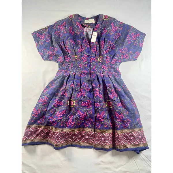 Anthropologie Tobie Mini Shirt dress By Exquise Womens Sm Floral Boho - Image 4