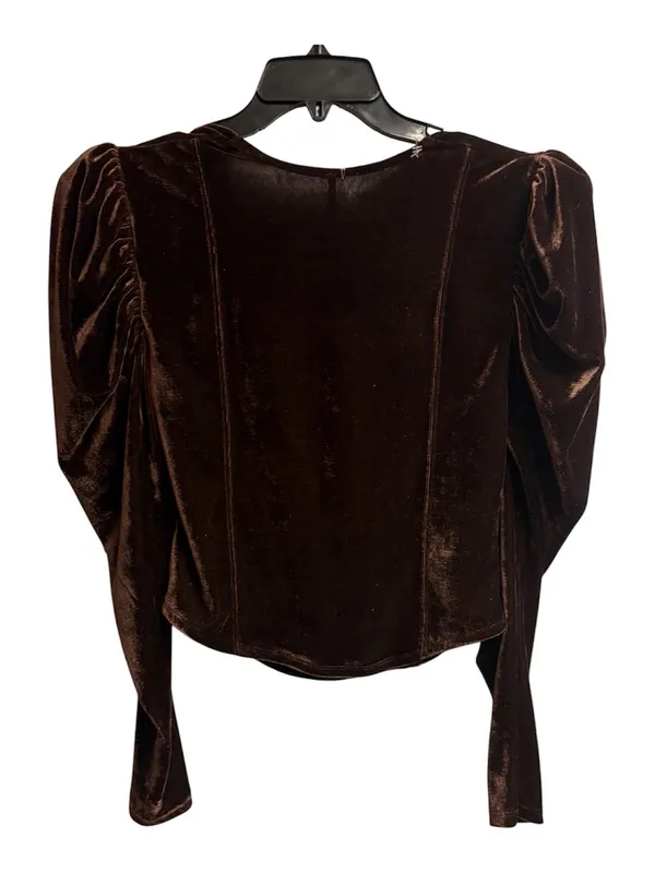 Free People Hold Me Up Cropped Velvet Corset-Like Top Size Medium - Image 4