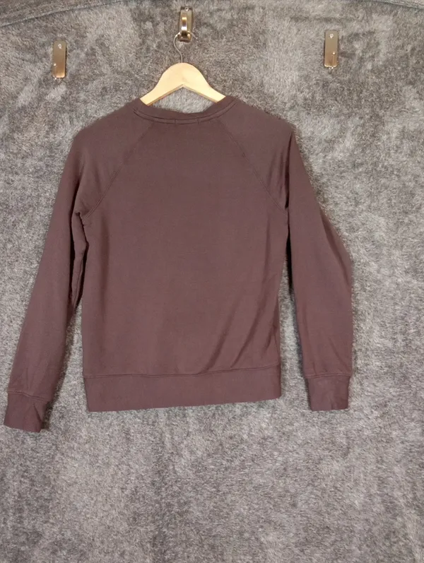 Quince Super Soft Fleece Crew Dried Fig Loungewear Capsule Wardrobe Womens Xs - Image 5