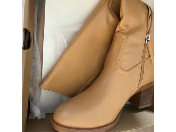 NEW Coutgo Knee High Low Chunky Heel Round Toe Tall Boots 11 - Image 5