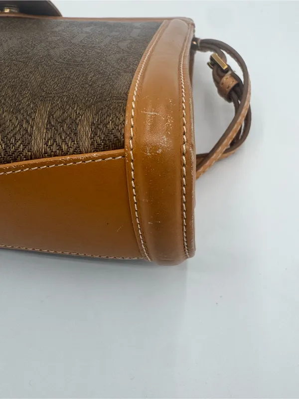 GUCCI Vintage GG Monogram Silk Jacquard Wristlet Clutch Brown - Image 5