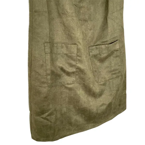 GB Gianni Bini Shift Dress Size Small Green Faux Suede Sleeveless Mini Size S - Image 2