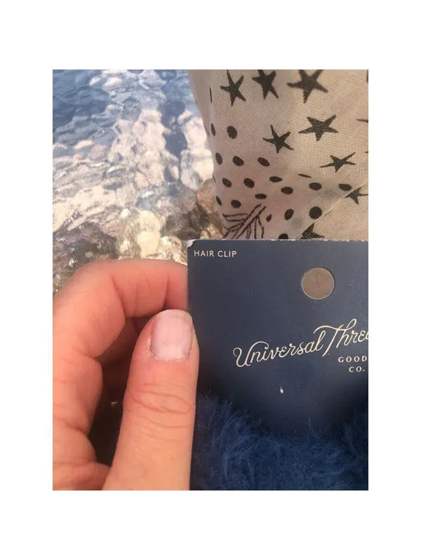 Universal Threads NWT Blue Faux Fur Bow Clip - Image 3