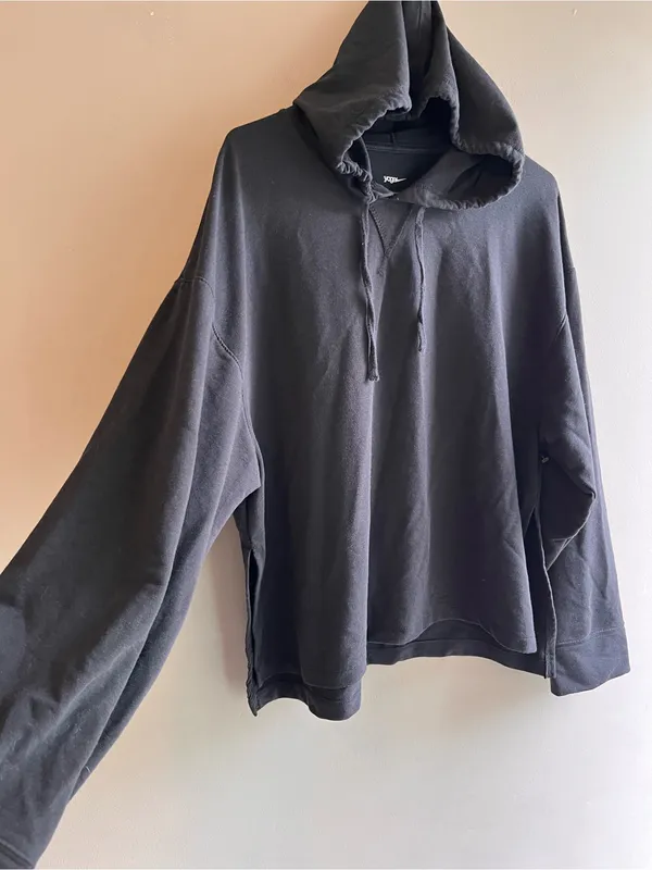 Women's Black Nike Dri Fit Yofa Hoodie Medium Oversized - Image 3