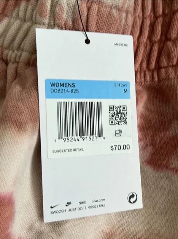Nike (NWT) Loose Fit Tie Dye Cuffed Sweatpants in Dusty Orange, Medium - Image 4