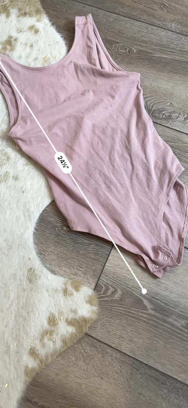American Eagle Blush Pink Scoop Back Bodysuit - Image 3