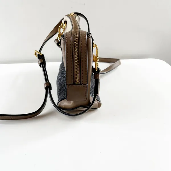Marc by Marc Jacobs Shelter Island Colorblock Pebble Leather Crossbody Bag Tan - Image 4