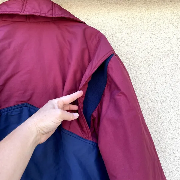 Vintage White Stag Ski Jacket Men's L Maroon Blue - Image 10