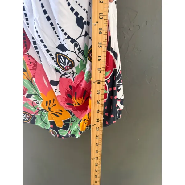 Colcci Brazil Y2k Vintage Medium‎ Floral Bubble Hem Top Tropical Beach Going Out - Image 7