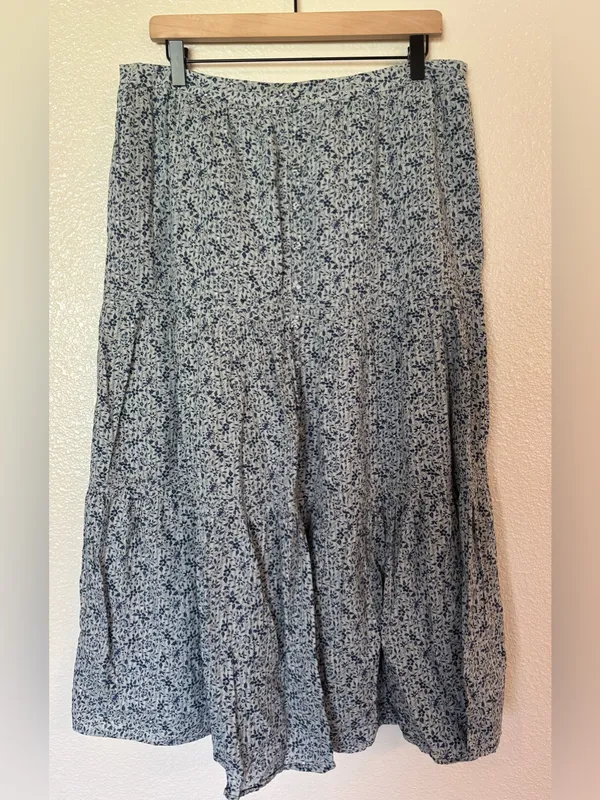 MADEWELL 100% Cotton Button-Front Tiered Maxi Skirt - Image 3