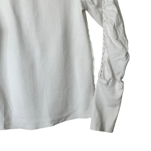 Free People We the Free M Daisy Chain Cuff Cut Out Twisted Detailed Sleeves Top - Image 12