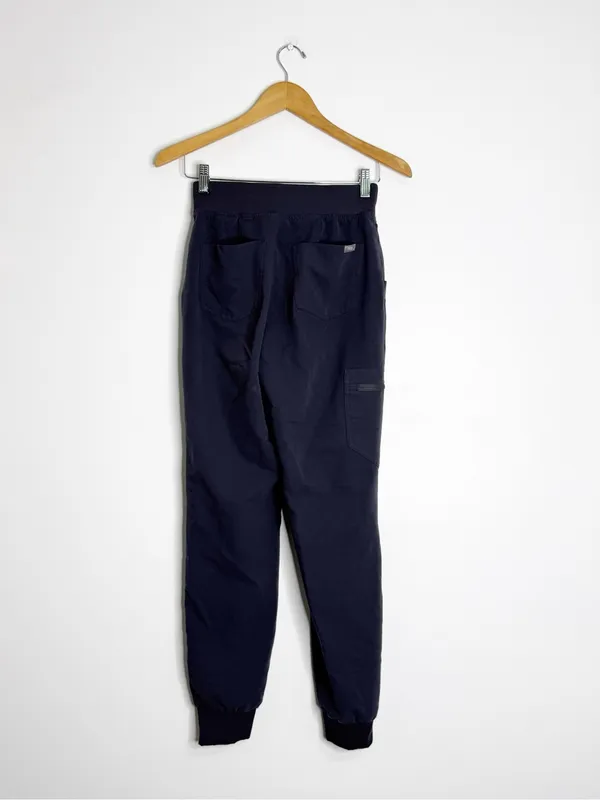 FIGS High Waisted Zamora Jogger Scrub Pants XS Gray Red Drawstring - Image 7