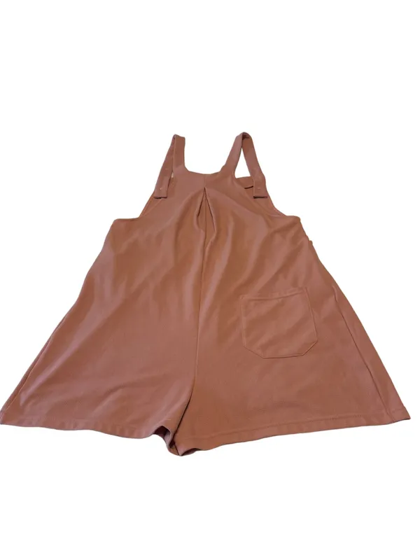 Halara Pockets Waffle Casual Short Overalls Size S (oversized) Muted Pink - Image 8