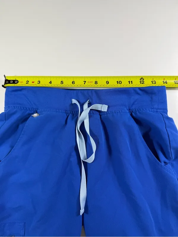 Figs Women's Technical Collection Royal Blue Joggers with Drawstring - Image 8