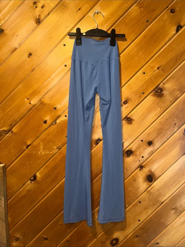 OFFLINE By Aerie Real Me Sky Blue High Waisted Ruched Flare Leggings - Image 4