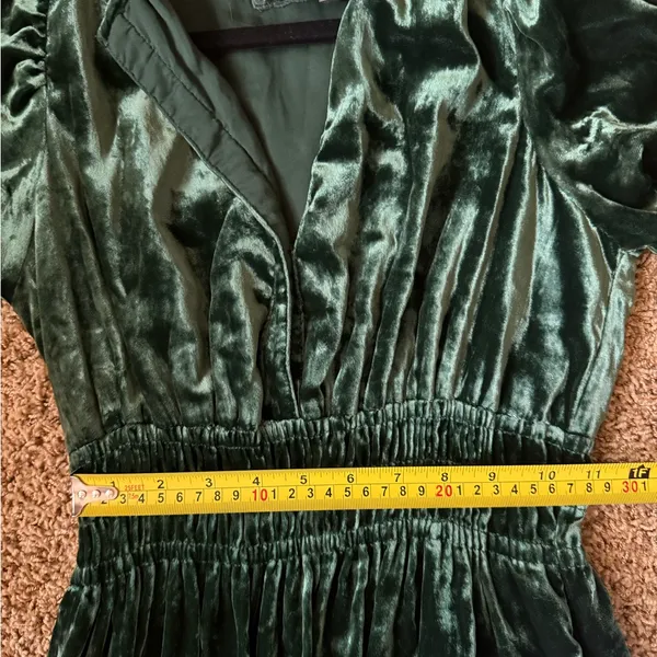 Anthropologie Somerset green velvet Maxi Dress size XS‎ - Image 10