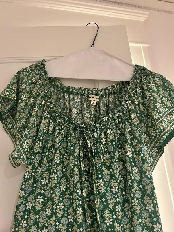 Max Studio Green Floral Mini Dress - Image 2